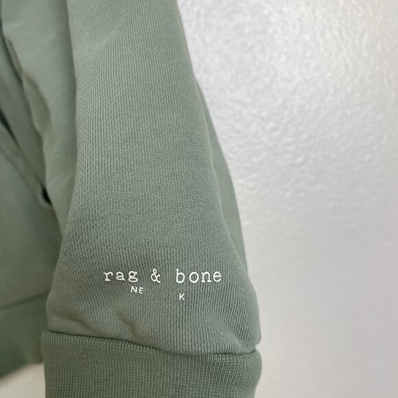 Rag & Bone Quarter Zip Pullover Womens XS Green Sweatshirt Long Sleeve Outdoors - Picture 7 of 9